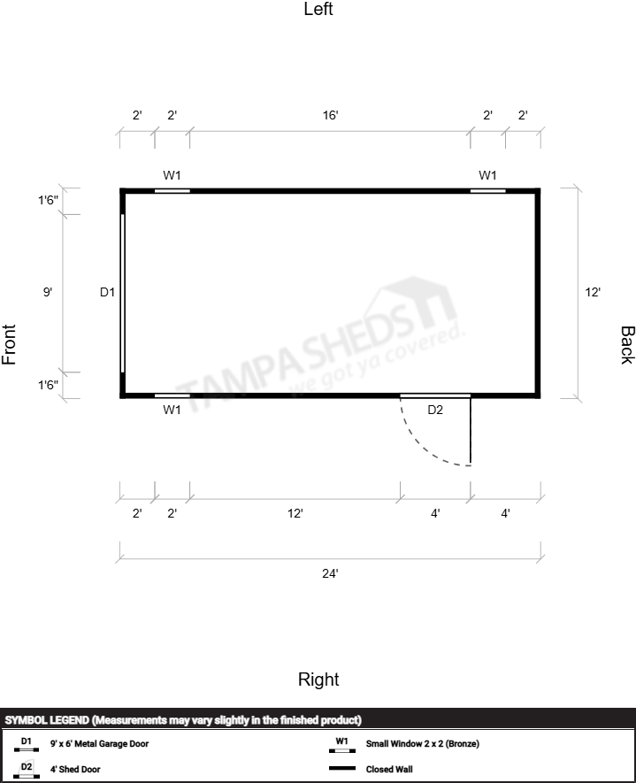 Garage Wood Frame 12x24 - Image 2
